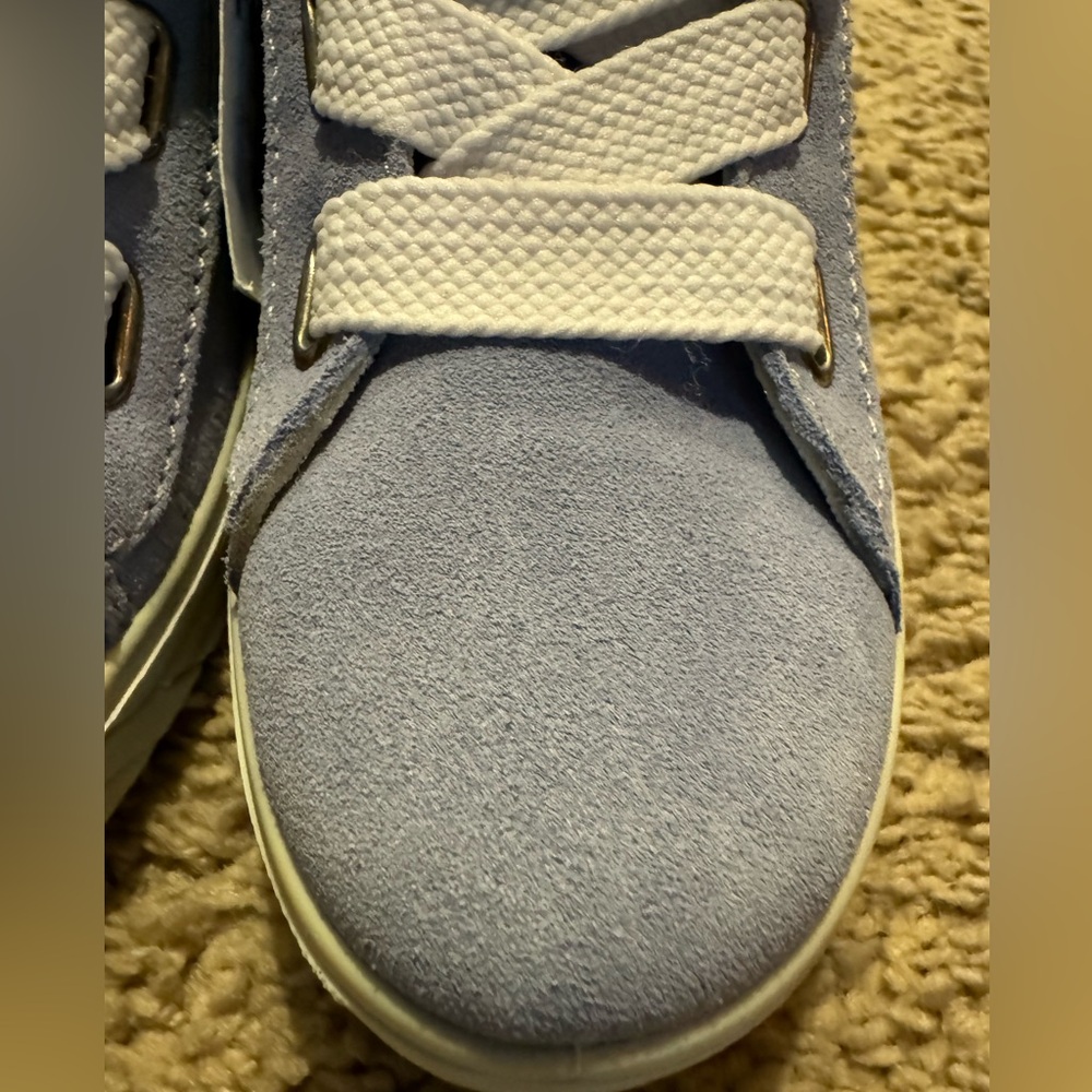 PRIMIGI Star⭐️ Girls Light Blue Suede Italian Leather Lace up Sneakers -Size 33 - Picture 12 of 15